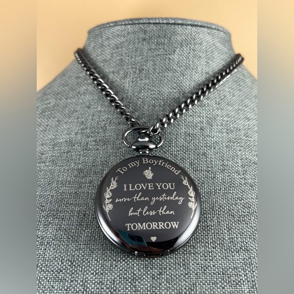- Engraved Pocket Watch for Men, Customized Pocket Fob Watch Necklace Chai…